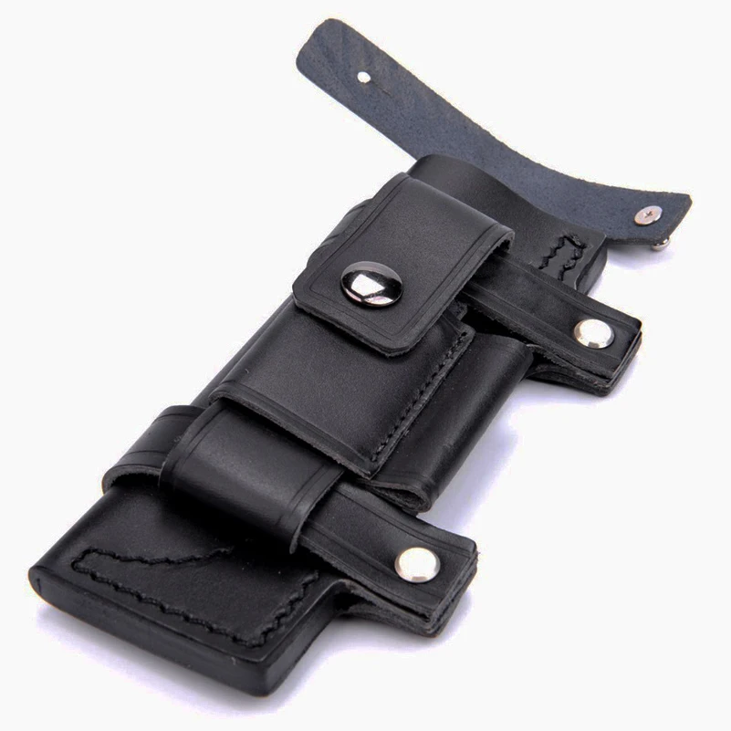 Straight Man-made Survival Leather Belt Sheath Scabbard Suit 6 Inches Fixed Knife for Hiking Climbing