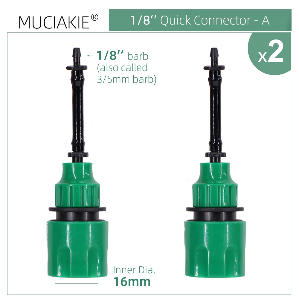 2PCS Garden Hose Tap Quick Connector 1/8'' 1/4'' 1/2'' 3/4'' Garden Coupling Adapter Home Watering Irrigation Fitting Tube Joint