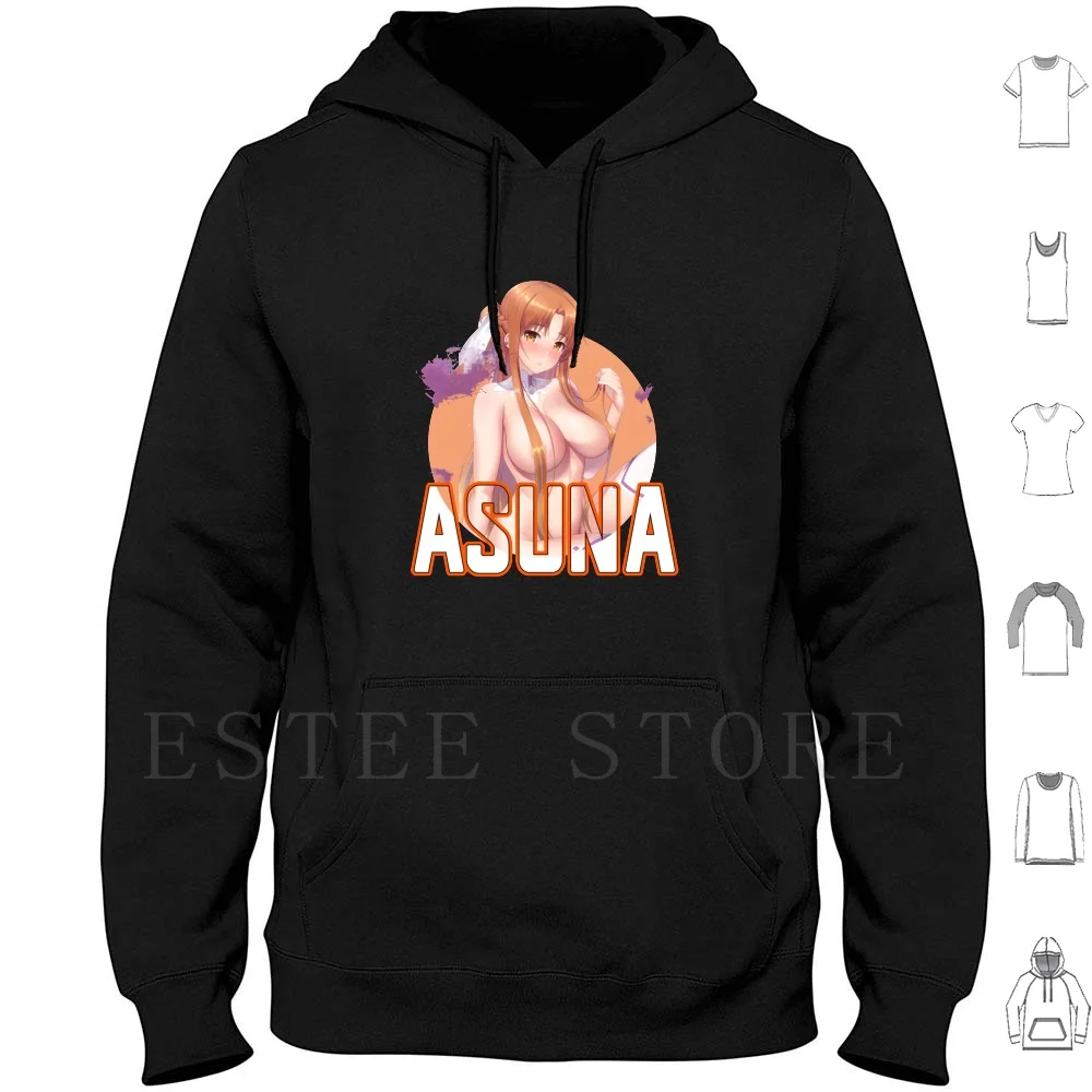 Sword Art Online: Sudadera con Capucha de Asuna Sexygirl, Manga Larga, Sword Art Online, Manga SAO, Asuna, Kirito, Kawaii, Espada