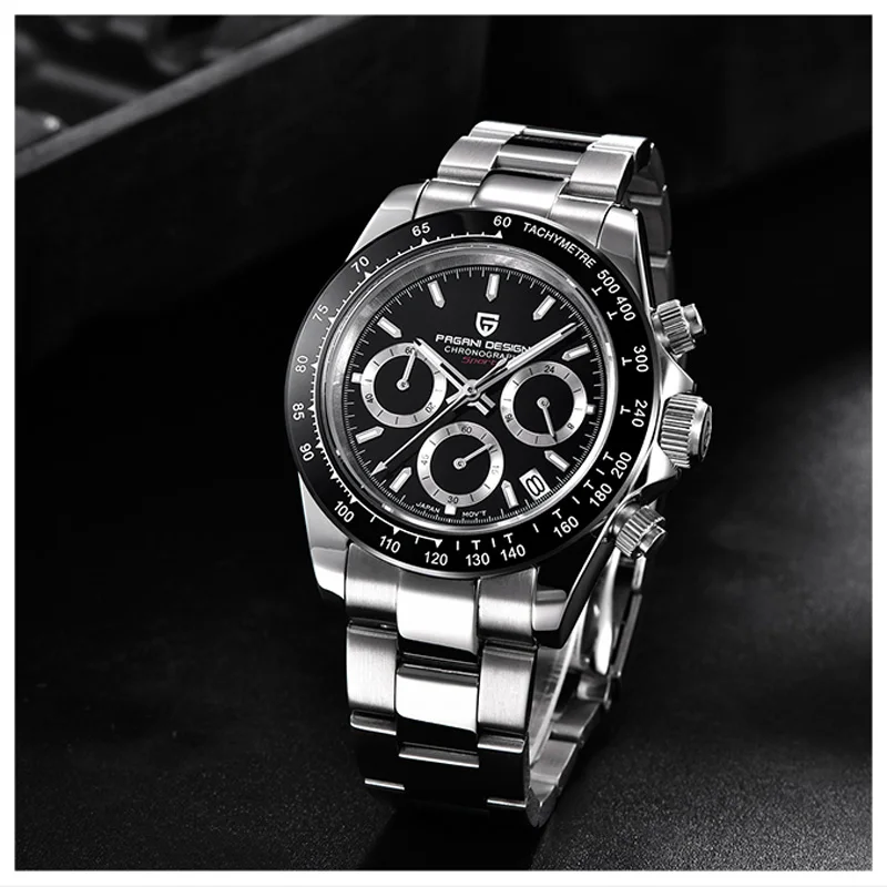 2023 New PAGANI DESIGN Chronograph Luxury Quartz Wrist Watch For Men Automatic Date 100M Waterproof JAPAN VK63 Movt Reloj Hombre