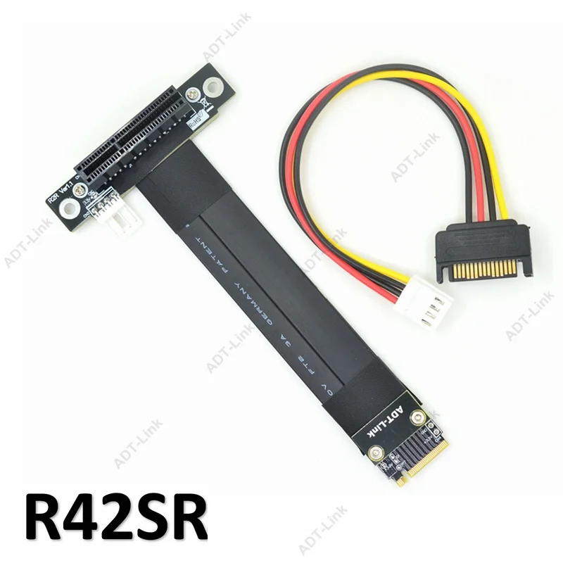 R42SF/R42SL/R42SR PCIe x4 3.0 przedłużacz pci express 4x do M.2 NVMe M klucz 2280 karta rozszerzająca Gen3.0 przedłużacz 32G/bps