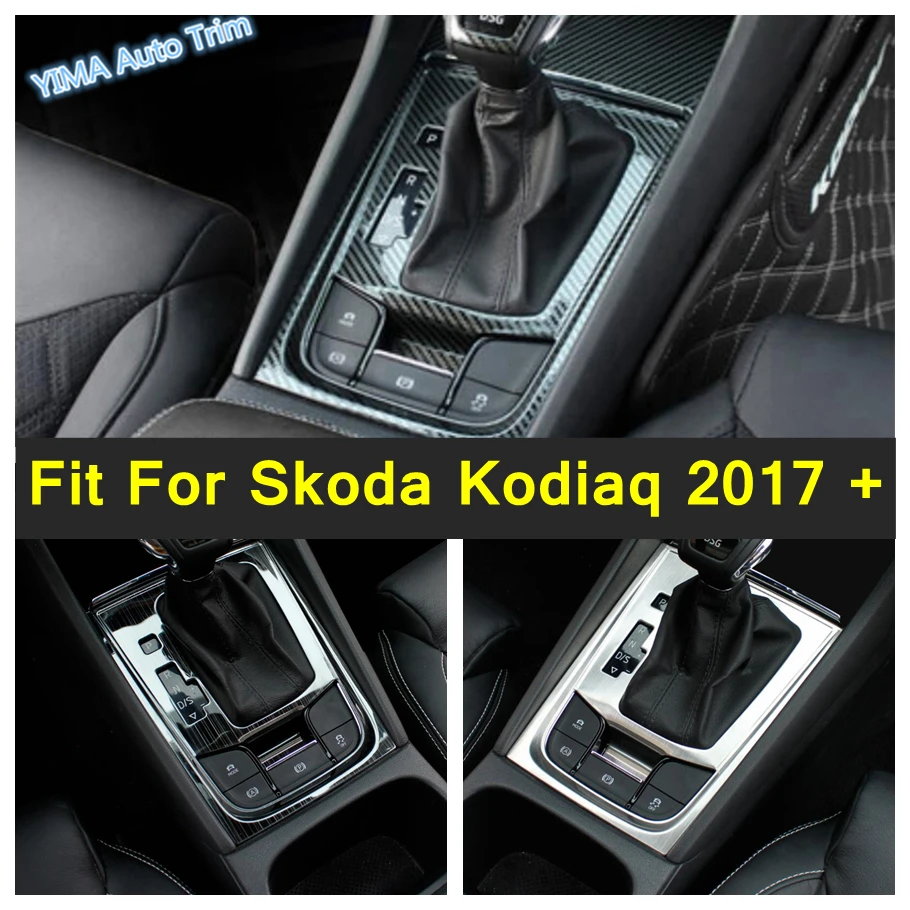 

Gear Shift Panel Cover Trim Stainless Fit For Skoda Kodiaq 2017 - 2023 Carbon Fiber / Matte / Black Brushed Interior Accessories