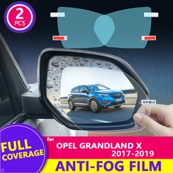 for Opel Grandland X 2017 2018 2019 Full Cover Rearview Mirror Rainproof Film Anti-Fog Auto Mirror Sticker Car Accessories