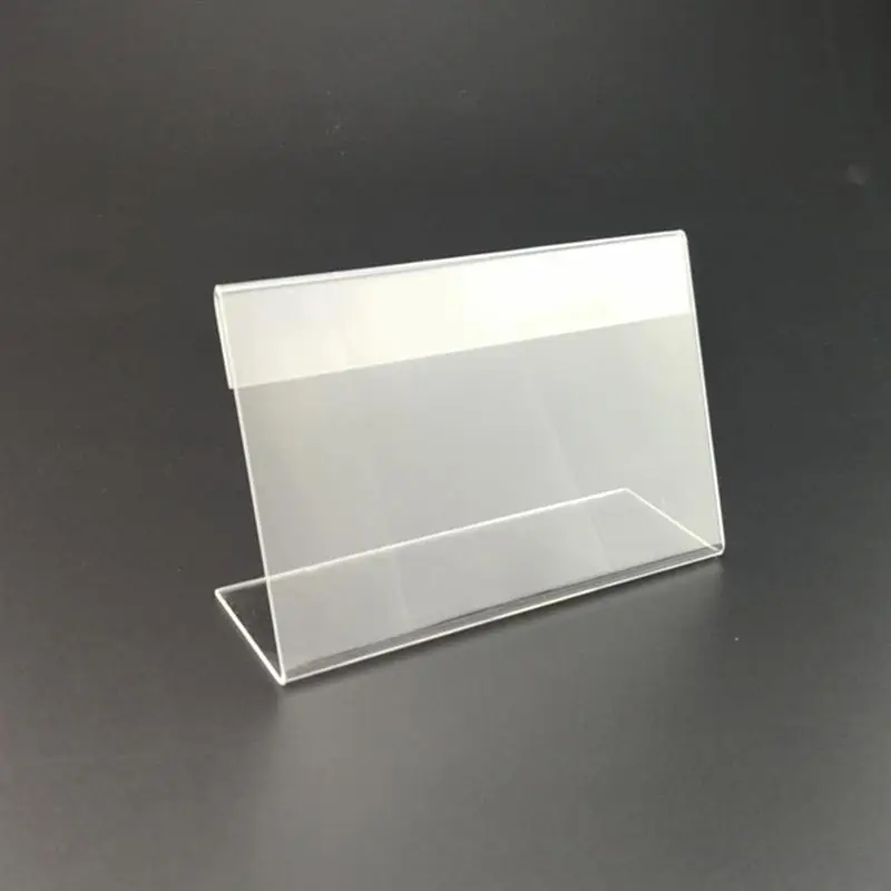 30Pcs 6x4cm Acrylic Shelf Label Holder Price Tags Premium Plastic Transparent Price Tag With Price Card L-Type Price Tag image 6