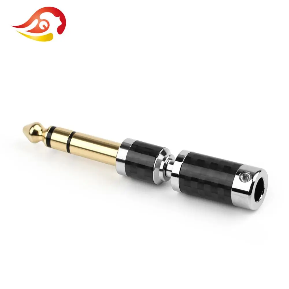 Złącze 6.35mm do 3.5mm wzmacniacz słuchawkowy Adapter Audio mikrofonu AUX 6.3 3.5mm konwerter