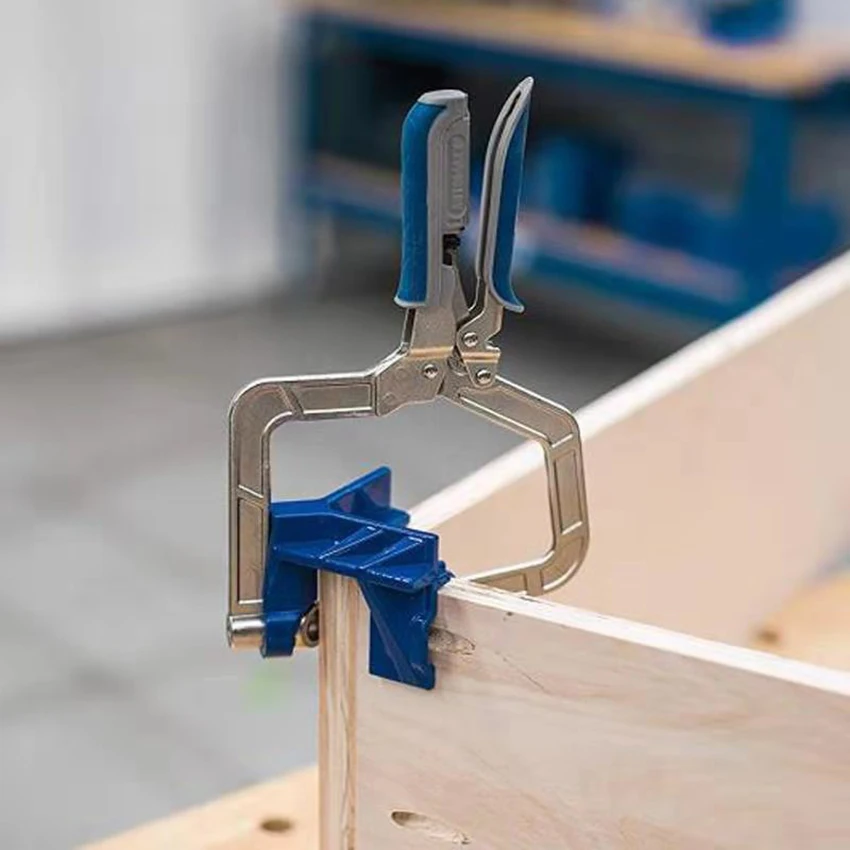 90 Degree Corner Clamp Woodworking Right Angle Clamp Fixing Clip for Pocket Hole Joinery Carpenter Photo Framing Cabinet