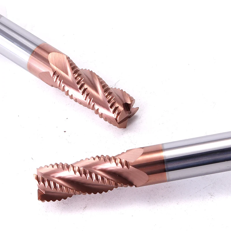 Aluminum Copper Metal Cutter Roughing End Mills HRC55 3 4 Flutes Alloy Carbide Milling Tools Roughing Milling Cutter 4mm 6mm 8mm