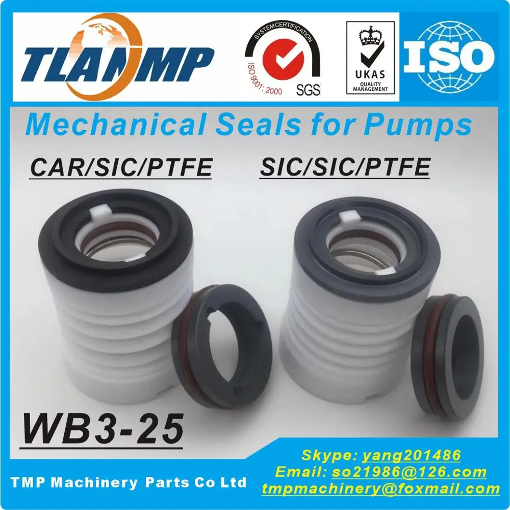 WB3-25 PTFE bellows mechanical seals For KUOBAO Corrosion resistant Chemical Pumps WB3/25 Spare Parts