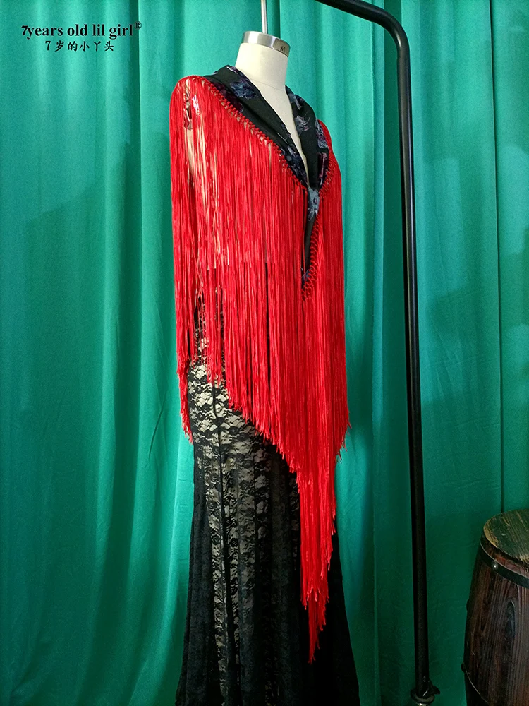 Flamenco Sjaal Uit Spanje Stola Schouder Doek Flamenco-Tuch CB20