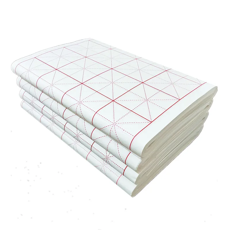 

Calligraphy Paper Rijstpapier Bamboo Xuan Paper with Grids Chinese Raw Rice Paper for Beginner Calligraphy Practice Papel Arroz