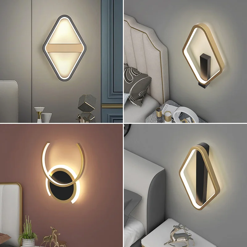 New Modern LED Wall Lamps For Study Living Room Bedroom Bedside Aisle Corridor Iron Aluminum Lights Indoor Lighting AC 90-260V