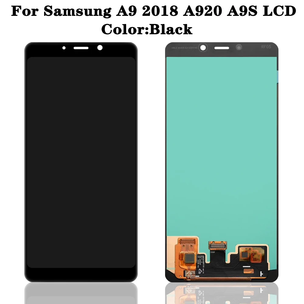 6.3\'\' Super AMOLED lcd For Samsung  A9 2018 A920 A920F SM-A920F/DS LCD Display Touch Screen Digitizer Assembly Replacement