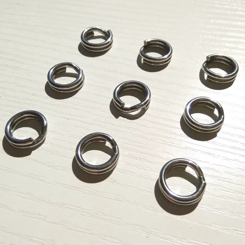 2packs stainless steel split rings solid rings NO rust in saltwater strong for game fishing trolling jigging