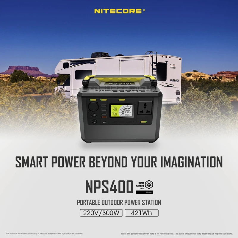 Winner of ISPO Award 2020 NITECORE NPS400 Backup Emergency Portable Outdoor Power Station