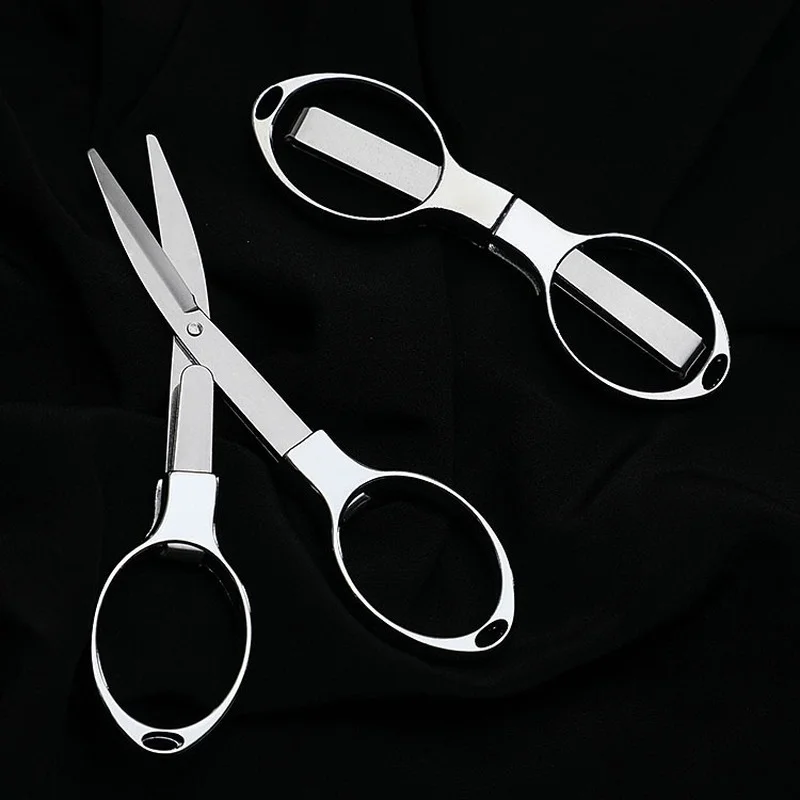EDC Portable Small Stainless Steel Multifunctional Fishing Line Scissors Folding Scissors 8 Character Glasses Paper Cutter