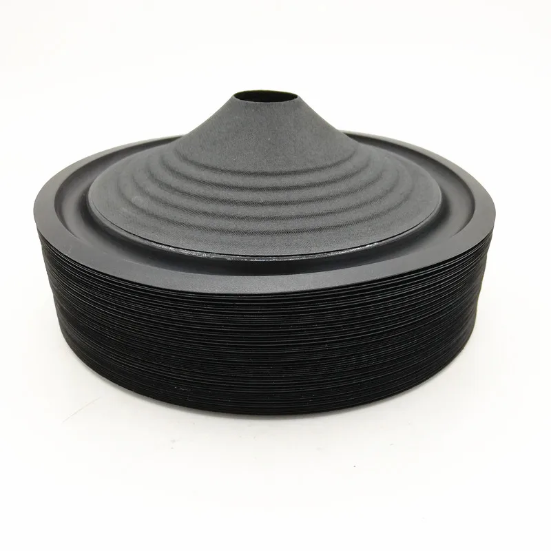 

Wholesale 50pcs/Lot 8 Inch Speaker Corrugated Paper Cones Black Wavy Rubber Edge Surround 195 mm Diameter 26mm Core H:43mm