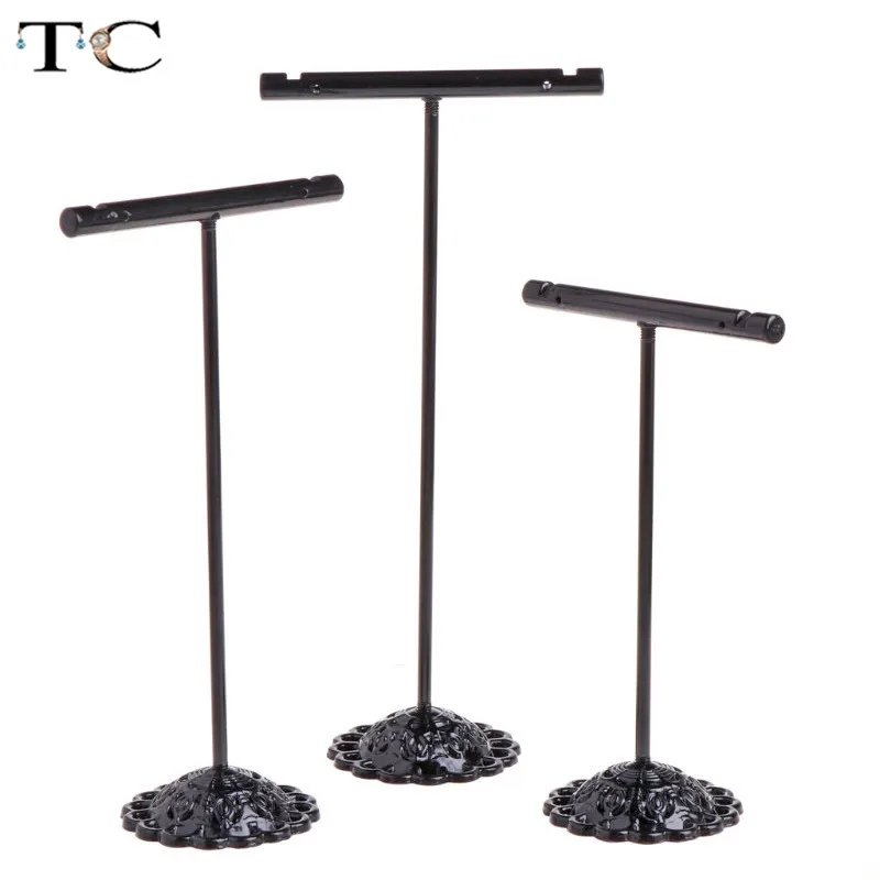 3pcs/lot Stainless Steel Tree T Bar Earrings Stand Holder Jewelry Rack Display Organizer Storage Showcase