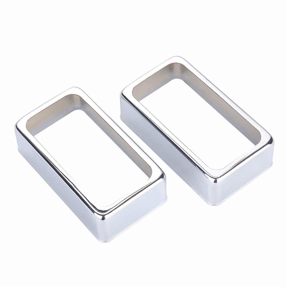 2Pcs Guitar Humbucker Pickup Cover Metal Open Style Frame Mounting Ring for LP Electric Guitar