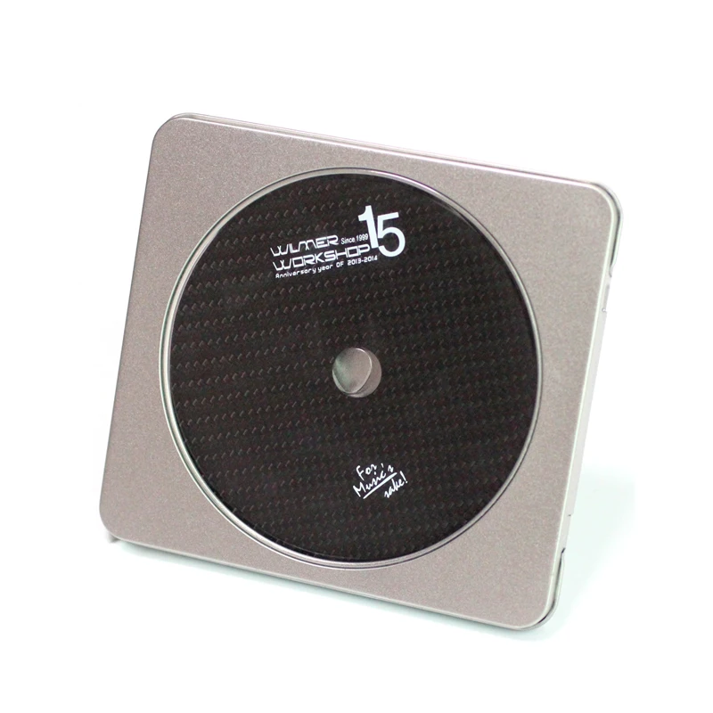 Alfombrilla de disco de cinta de CD de fibra de carbono de remolque pequeño 3K, almohadilla de sintonización, tocadiscos de Audio HiFi, amortiguador antichoque, absorción de vibración