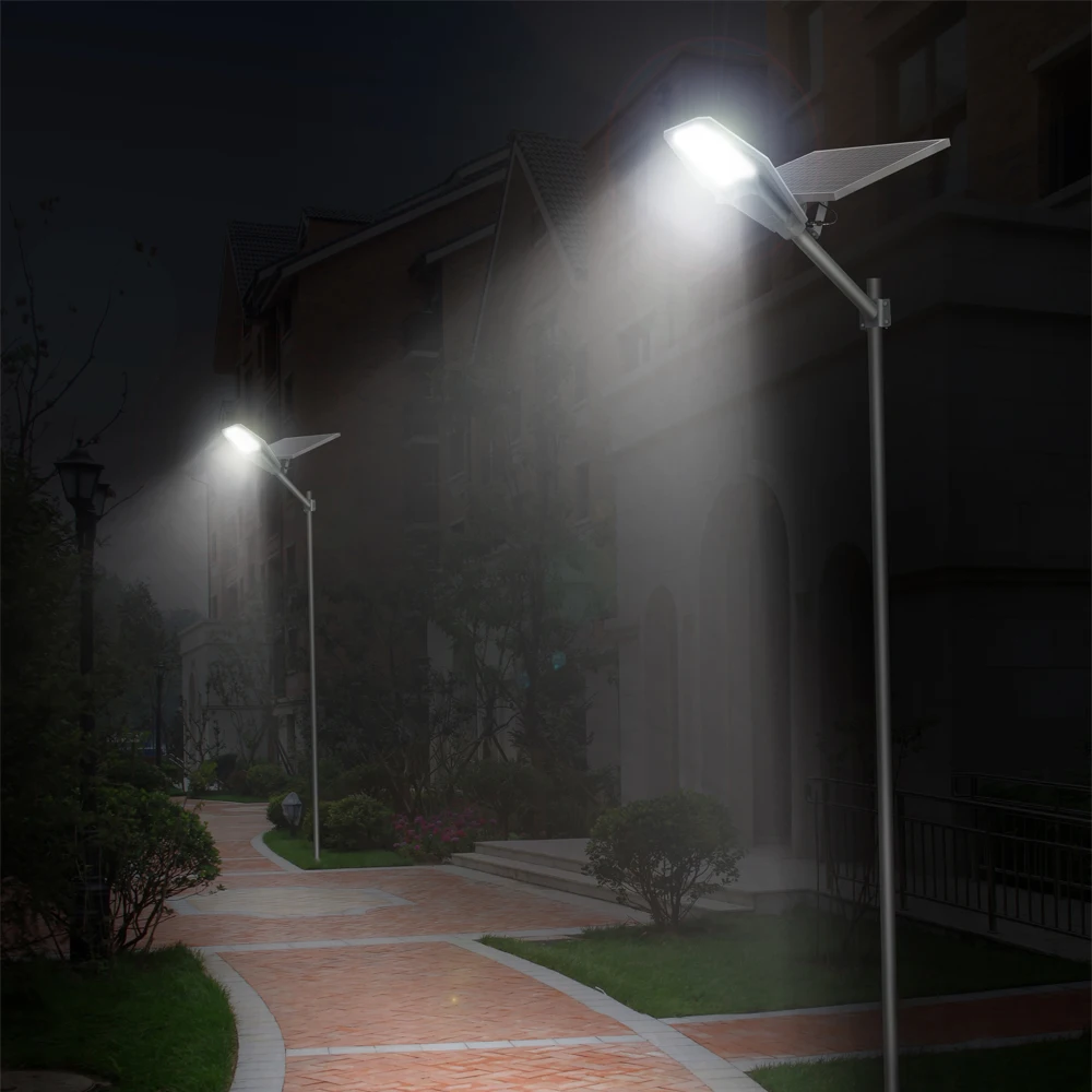 Imagem -05 - Luz Solar Conduzida ao ar Livre 100w 200w 300w 400w Painel Solar Lâmpadas com Luz Solar Remota Luzes de Rua Led para Jardim Quintal Estrada