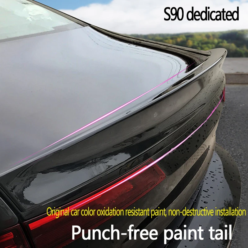 

For VOLVO S90 2016-2022 Car Spoiler ABS Car Styling Wing DIY Car Accessories Rear Trunk Spoiler for VOLVO