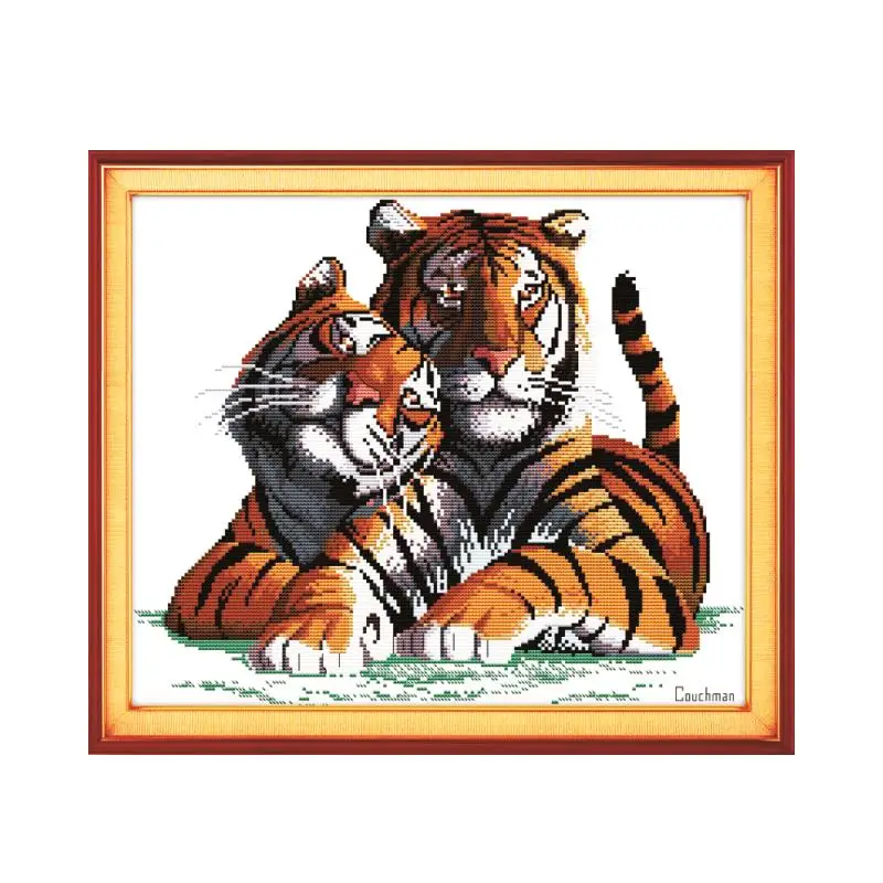 Guardian Of Love Pattern Embroidery Counting Kit DIY Animal Canvas 14CT 11CT Fabric Cross Stitch Kit Needle and Thread Kit Gift