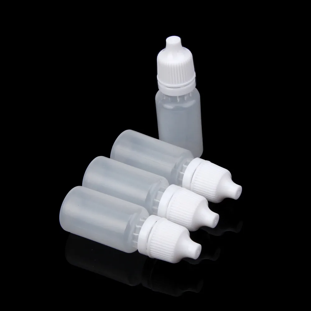 1000 adet 10ml/15ml/20ML boş plastik sıkılabilir damlalık şişeler göz sıvı damlalıklı doldurulabilir şişeler