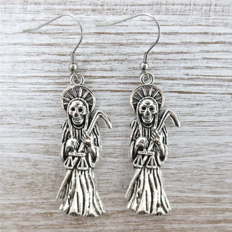 Santa Muerte Earrings ~ Day of the Dead ~ Dia de los Muertos