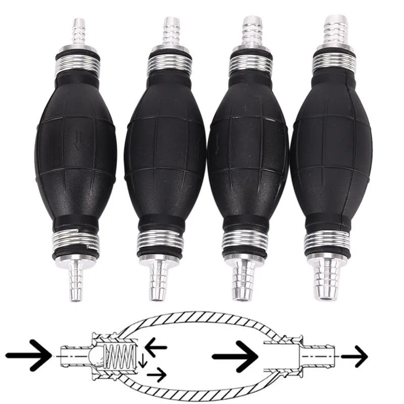 4 styles Line Pump Primer Bulb Hand Primer Gas Petrol Pumps Rubber And Aluminum Hand Fuel Pump Apply to All Fuels