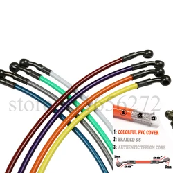 AN3 Braided Brake Hose Moto M10 Banjo 28 Degrees Motorcycle ATV Hydraulic Clutch DOT Flexible Tube Line Oil Hose 400-1500MM