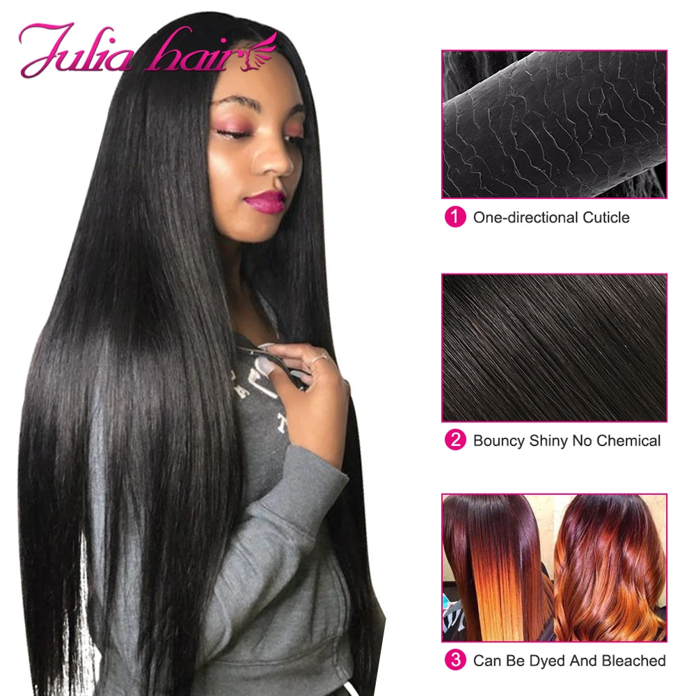 Ali Julia Peruvian Straight Human Hair Weave Bundles With Closure Free Part Lace Closure With 3 Bundles Middle/3 Part Contact Us