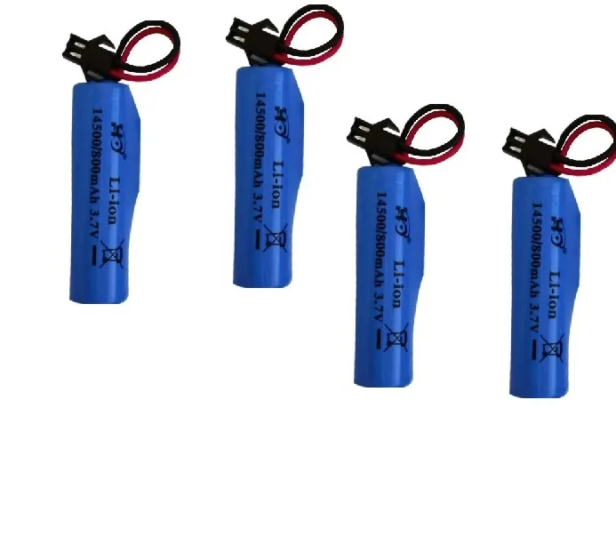 3.7V 800mAh 14500 rechargeable Battery For RC TOYS helicopter car Baot Tank Gun Truck Train Motorcycles 3.7v Battery SM plug