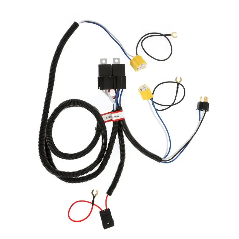 12 V 80A LED Headlight Wiring Harness Kit 2 Lamp Brightener Headlight Booster Wire Fit For  Subaru Toyota Head Lights