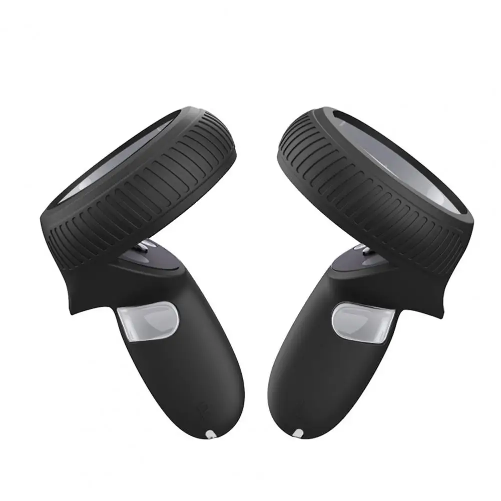 1 Paar Vr Handvat Grip Beschermende Huid Antislip Stofdicht Slijtvaste Beschermende Kussen Met Opknoping Riem Voor oculu Quest 2