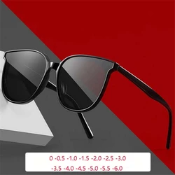 Women Men Driving Polarized Sunglasses With Degree Fashion Gray Lens Oval Myopia Sun Glasses Finished 0 -0.5 -1.0 -1.5 To -6.0