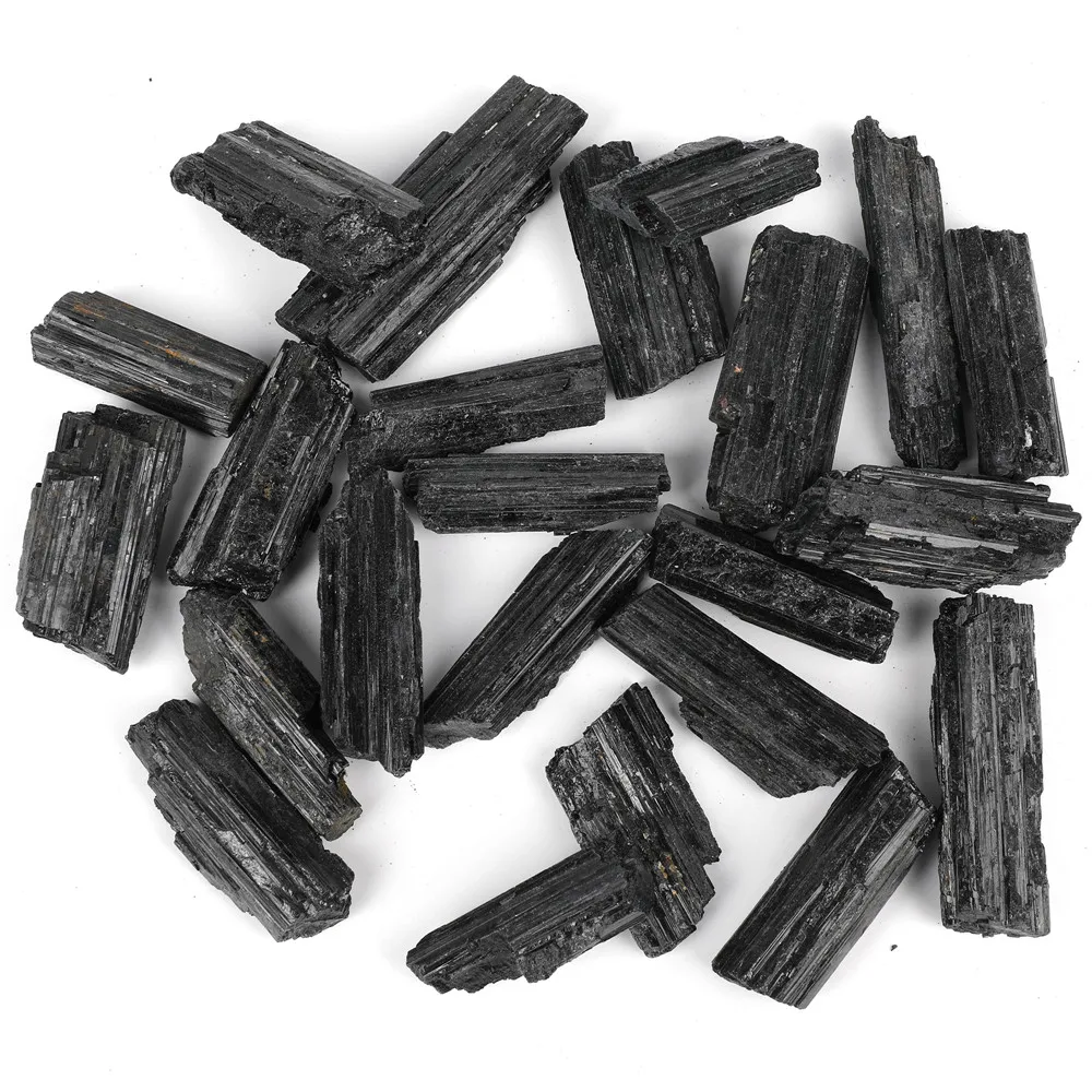 

500g Natural Black Tourmaline Stones Energy Healing Chakra Divination Stone Material Mineral Raws Home Decor