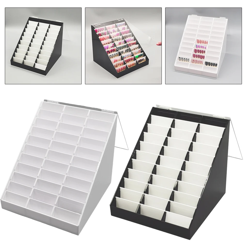 Manicure Nail Art Practice Display Stand False Tip Holder Make Sample False Nail Stand Holder Storage Case Acrylic Board