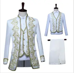 Mdieval Cosplay Men  Victorian Steampunk Royal Prince Costume Vintage Baroque Jacket Vest Coat Pants Wedding Groom Blazer Suit