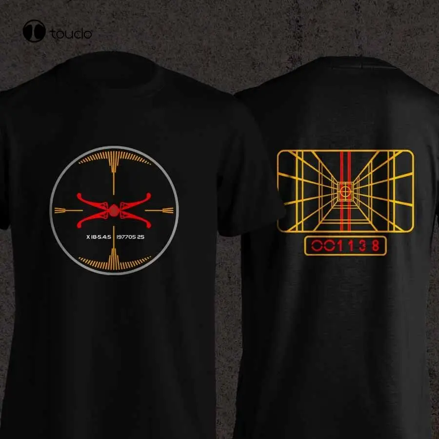 Stay On Double Target Inspired Wars Pilot The Death Star Jedi Black Men T-Shirt