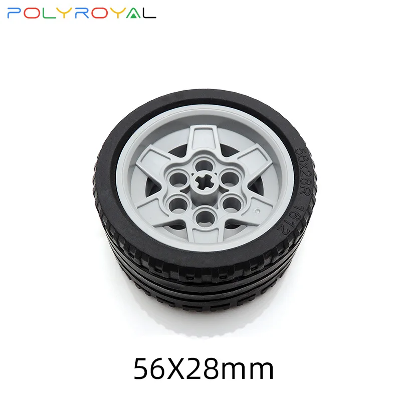 Building Blocks Technicalalal DIY al Parts Moc 56x28mm 1 PCS Tire Off-road Car Leather wheel Compatible Assembles Particles