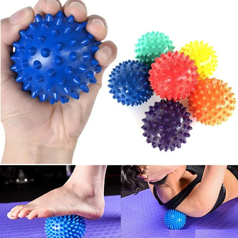 7Color Spiky Massage Balls Fitness PVC Hand Back Feet Massage Ball for Deep Tissue Trigger Point Myofascial Release Physiotherap