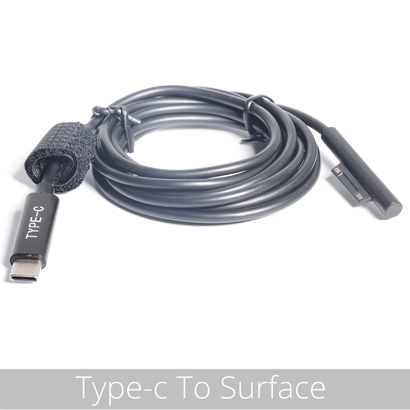 Chargeur d'alimentation USB C Type C, adaptateur 15V 3A, câble de charge PD rette pour Microsoft Surface Pro 6 / 5 / 4 / 3 Ple2 Pro5/Pro4