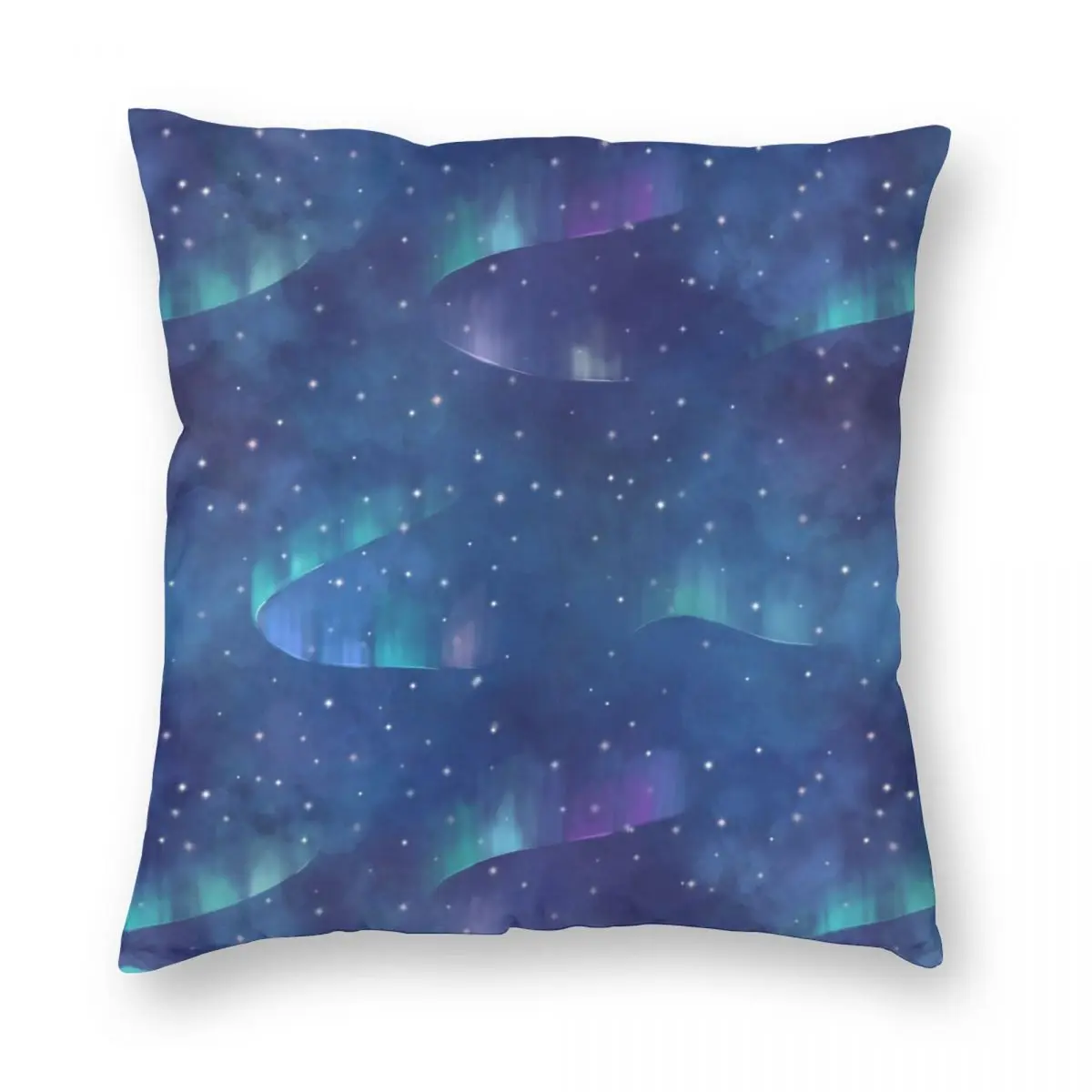 Aurora Borealis Pillowcase Polyester Linen Velvet Printed Zip Decor Throw Pillow Case Home Cushion Cover Wholesale 45x45