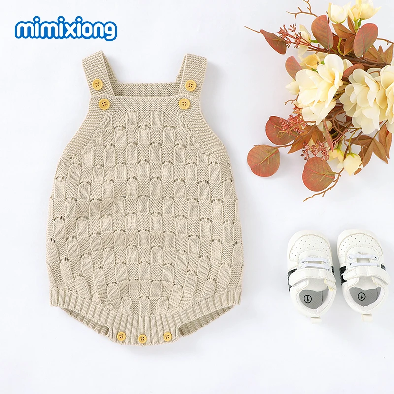 Baby Bodysuits Clothes Fashion Solid Knitted Newborn Bebes Body Suits Tops for Infant Boys Girls Jumpsuits Outfit One Piece Wear