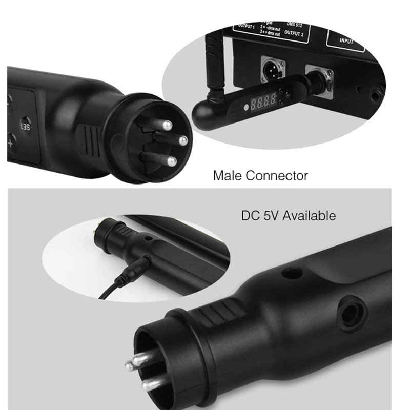 Imagem -04 - Miboxer Futd01 Dmx 512 Led Transmissor 2.4g Adaptador Receptor sem Fio para Disco Led Luzes Efeito de Palco Samart Controlador Led