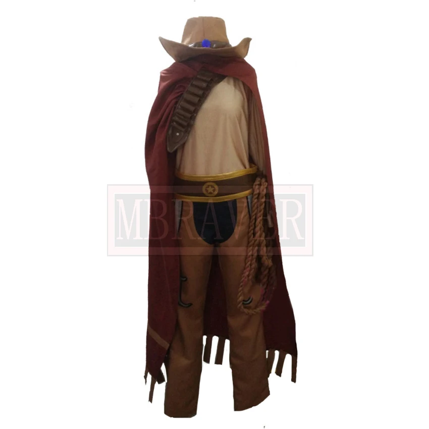 LOL Yasuo Western Cowboy Uniforms Cosplay Costume