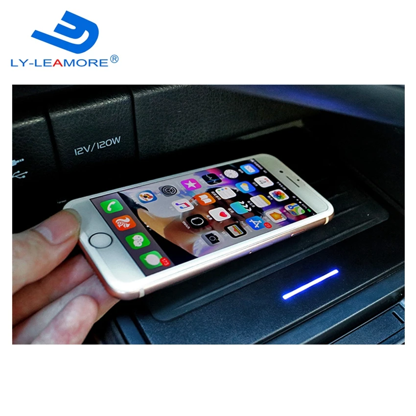 Leamore Free Shipping  Fast Charger QI Mobile Phone  Car Accessories  for Camry 2018-2020 Wireless Charger Decvice