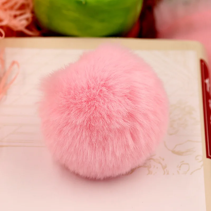 1 pz fai da te Pompon palla 8cm imitare palle di pelliccia di coniglio pon pon artigianato cucito su sciarpa lavorata a maglia cappelli pelliccia