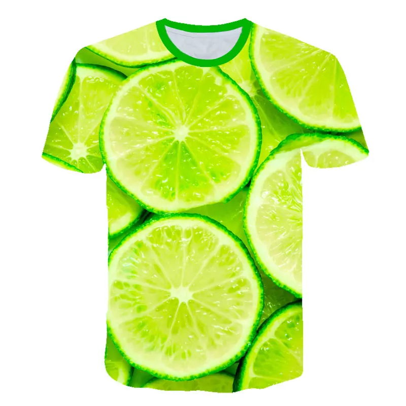 

Fruit style 3D Women and Men t-shirts Novelty Fruits Food 3D t shirt Men Hip Hop Crewneck short Sleeve Men/Women t-shirt 5XL