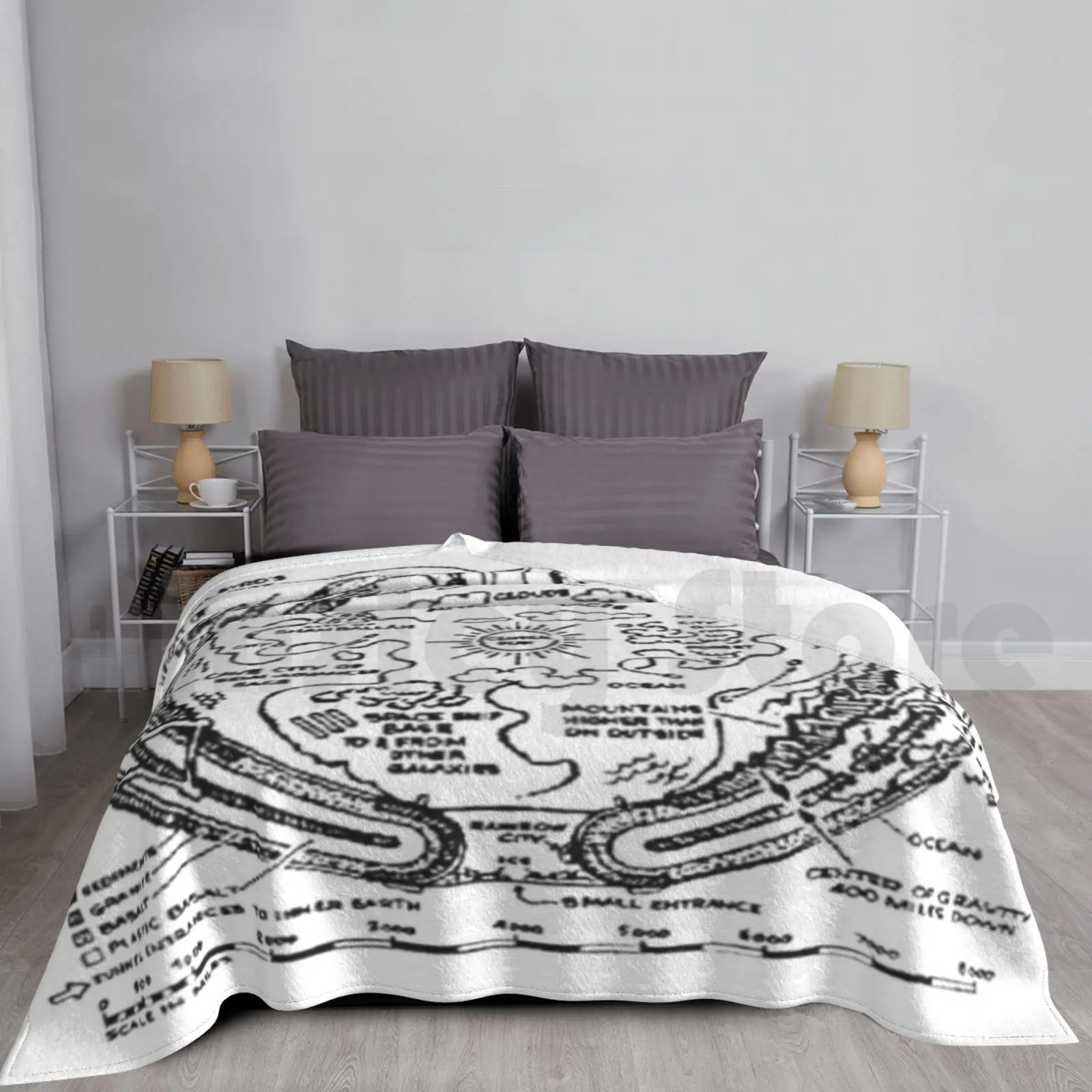 Agharta Blanket Fashion Custom Hollow Earth Agharta Underworld Secret